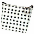 3D Lenticular Purse with Key Ring (White/Black Circles)